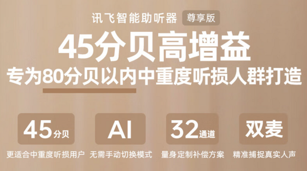 年货不打烊：送礼佳品 科大讯飞【礼盒装】耳内式助听器老年人耳聋耳背 中重度32通道-【白色】32通道 