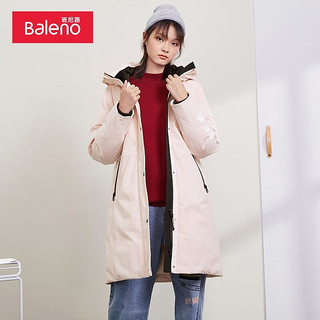 Baleno 班尼路 秋冬羽绒服女时尚中长款简约修身外套个性不 1R2 L