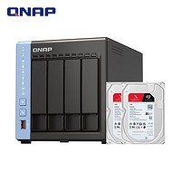 QNAP 威联通 TS-464C 4盘位NAS存储（8GB、N5105）+希捷酷狼4T*2