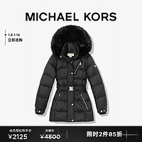 MICHAEL KORS 迈克·科尔斯 女士修身收腰保暖轻薄羽绒服外套 黑色 001 S