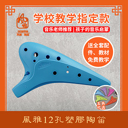 FENG YA OCARINA 风雅陶笛 12孔塑胶树脂塑料中音C调十二孔AC调陶笛SC学生初学入门