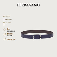 菲拉格慕(Ferragamo)男士蓝色双面可调式Gancini皮带0770568_C _115