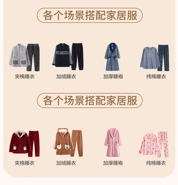 芬腾睡衣夹棉厚实翻领开衫保暖舒可绒防静电家居服睡衣 深灰-男款 xxl