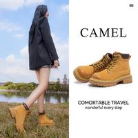 骆驼 CAMEL大黄靴户外防泼水工装靴休闲短马丁靴女