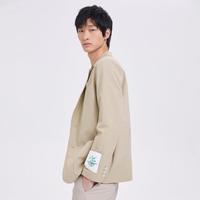 外套男百搭舒适双侧贴袋后中开叉设计西装外套男秋季