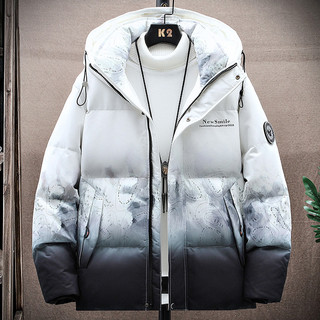 渐变羽绒服男2022年爆款轻薄潮牌冬装男加厚衣服男士冬季外套