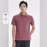报喜鸟 夏季男士商务休闲T恤衫时尚百搭条纹短袖POLO衫