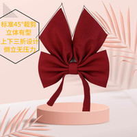 jk制服领结女羽根绀色纯色日系斜角平角领花蝴蝶结水手服小物