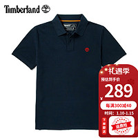 Timberland添柏岚T恤男夏季半袖户外运动休闲翻领短袖商务polo衫A24H2 A24H2433/深宝蓝色-刺绣标 3XL/195