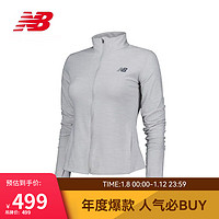 NEW BALANCE 24年针织外套女 秋冬简约休闲运动跑步服WJ41466 AHH L