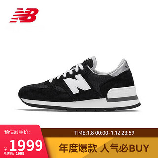 new balance 男鞋女鞋美产990v1系列拼接百搭运动休闲鞋M990BK1 41.5 41.5 (脚长26CM)