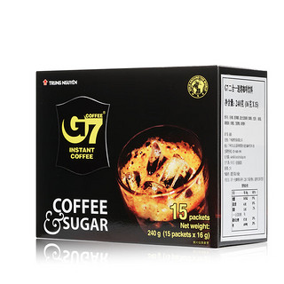 TRUNG NGUYEN LEGEND G7 中原越南进口二合一速溶黑咖啡加糖 240g(15杯）
