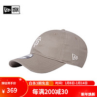 NEW ERA 纽亦华 2024MLB棒球帽子软顶NY刺绣弯檐帽-灰色 OSFM