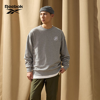 Reebok男女款HOODIE经典印花图案时尚街头休闲套头卫衣 001-黑色 XS