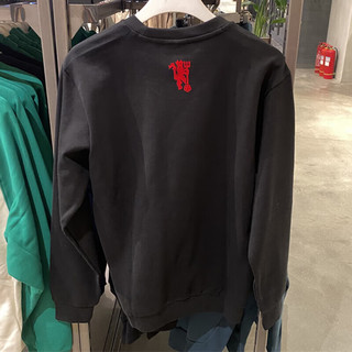 阿迪达斯 （adidas）卫衣男装2024春季运动服CNY曼联足球圆领套头衫 IP9184黑色新年款 L