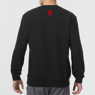 阿迪达斯 （adidas）卫衣男装2024春季运动服CNY曼联足球圆领套头衫 IP9184黑色新年款 L