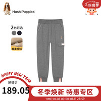 暇步士(Hush Puppies)童装女童裤子2023冬装儿童裤子舒适大毛圈厚实保暖休闲时尚 中花灰 155cm(偏大半码)