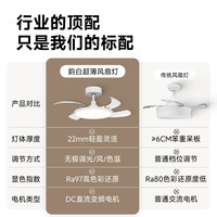 易来超薄变频智能风扇灯现代极简餐厅卧室一体吊扇灯护眼风扇灯