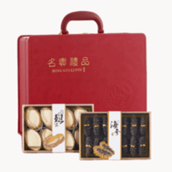 qiushixianxiang 秋诗鲜湘 海参鲍鱼礼盒  商务款（双拼礼盒1.2kg）
