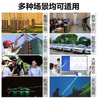 魔铁（MOTIE）激光笔激光灯大功率远射绿光充电售楼沙盘镭射笔逗猫指星笔 【绿光】USB直充款曜石黑+满天星