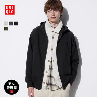 UNIQLO 优衣库 男女装HEATTECH仿羊羔绒运动拉链连帽外套保暖加绒451674