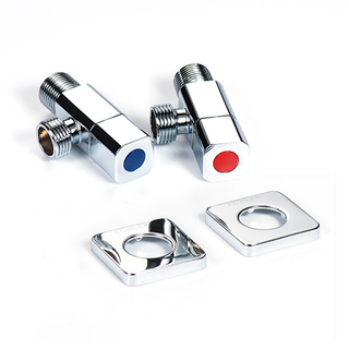 KOHLER 科勒 角阀三角阀冷热水通用全铜止水阀 卫浴配件 K-R76390T-9-CP(两只装) 4分出水