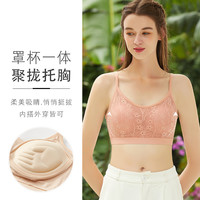 HDVIP 蕾丝U型美背无钢圈聚拢文胸