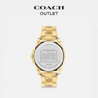 蔻驰（COACH）奥莱女士GREYSON腕表，36MM 金色/白色