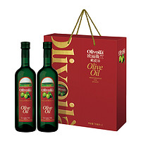 欧丽薇兰 橄榄油718ml*2瓶礼盒装（赠金龙鱼亚麻籽油100ml）