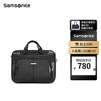 Samsonite 新秀丽 商务公文包男 大容量男士电脑手提包公务业务包BP0 黑色