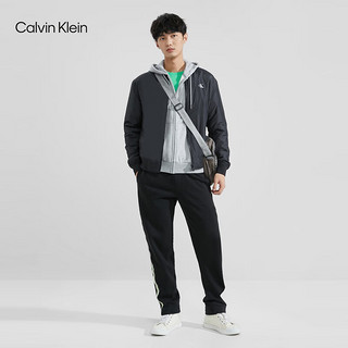 Calvin Klein  Jeans男士简约字母印花休闲棒球领棉服外套J324337 BEH-太空黑 M