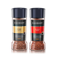 DAVIDOFF 黑咖啡组合200g柔和+香浓型黑咖啡无糖低脂