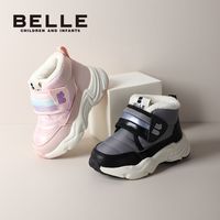 BeLLE 百丽 童鞋儿童棉鞋小童男女宝宝加绒鞋子软底防滑加厚保暖运动鞋
