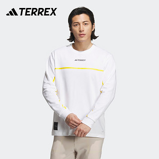 adidas阿迪达斯TERREX男装速干户外运动上衣长袖T恤IL8976 白色 A/L