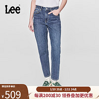 李 Lee24早春413标准高腰小直脚中浅蓝四季款女牛仔裤潮流A06495 中浅蓝(裤长26) 24