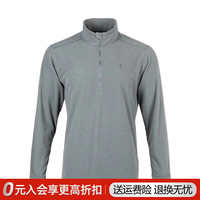 鹰爪 第四代穿梭者金标P棉保暖抓绒衣春秋男抗静电毛衣打底衣针织衫 灰色 M