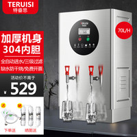 特睿思(TERUISI)开水器商用开水机大容量烧水器全自动电热工厂饮水机工地用热水器 银色水尺款70L/H-220V