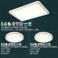 雷士 LED智能吸顶灯 RGO防蓝光 全光谱智控两室一厅套装