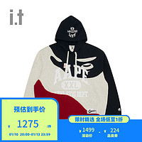 Aape it 男装连帽卫衣冬活力时尚拼色拼接连帽衫349XXL WH2/白灰色 S