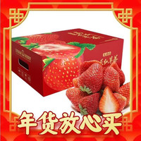 iosn 四川大凉山露天红颜99草莓奶油草莓新鲜应季水果香甜老人小孩 优选红颜草莓 彩箱装净重4.5-5斤