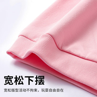 真维斯童装 JEANSWEST JNR女童卫衣冬季加绒2024儿童保暖上衣秋冬加厚衣服中大童套头衫 【加厚羊羔绒】浅紫/J爱心花花兔 130