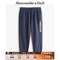 ABERCROMBIE & FITCH男装 秋冬复古logo美式街头休闲百搭通勤运动裤卫裤 355446-1 海军蓝 L (180/86A)