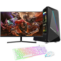 亚当贝尔 i9级十核/GTX1650 4G独显/32G办公游戏吃鸡台式电脑主机整机 主机+24英寸电竞显示器 i9级十核/4G游戏独显/16G/512G
