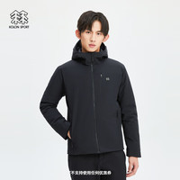 可隆 KOLON SPORT大鹅绒服男款户外防风鹅绒夹克防泼水保暖羽绒服 LHDJ4SN199-BK 黑色 170/M
