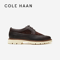 colehaan/歌涵 男鞋牛津鞋 皮革布洛克商务正装皮鞋德比鞋C36542 深棕色-C36542 43.5