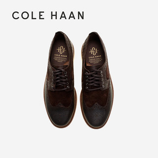 colehaan/歌涵 男鞋牛津鞋 皮革布洛克商务正装皮鞋德比鞋C36542 深棕色-C36542 43.5