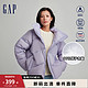 Gap 盖璞 女装秋季2023新款LOGO廓形发热保暖面包型羽绒服720893外套 紫色 170/96A(M)