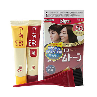 88VIP：Bigen 美源 可瑞慕日本原装进口自己在家染发剂膏植物男女遮白纯黑色正品 1件装