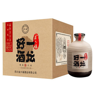 金六福 纯粮食白酒 40.8度500ml*4坛+送礼品袋