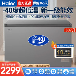 haier海尔冰柜家用252305307hem升商用一级能效冷藏冷冻柜无霜冰柜